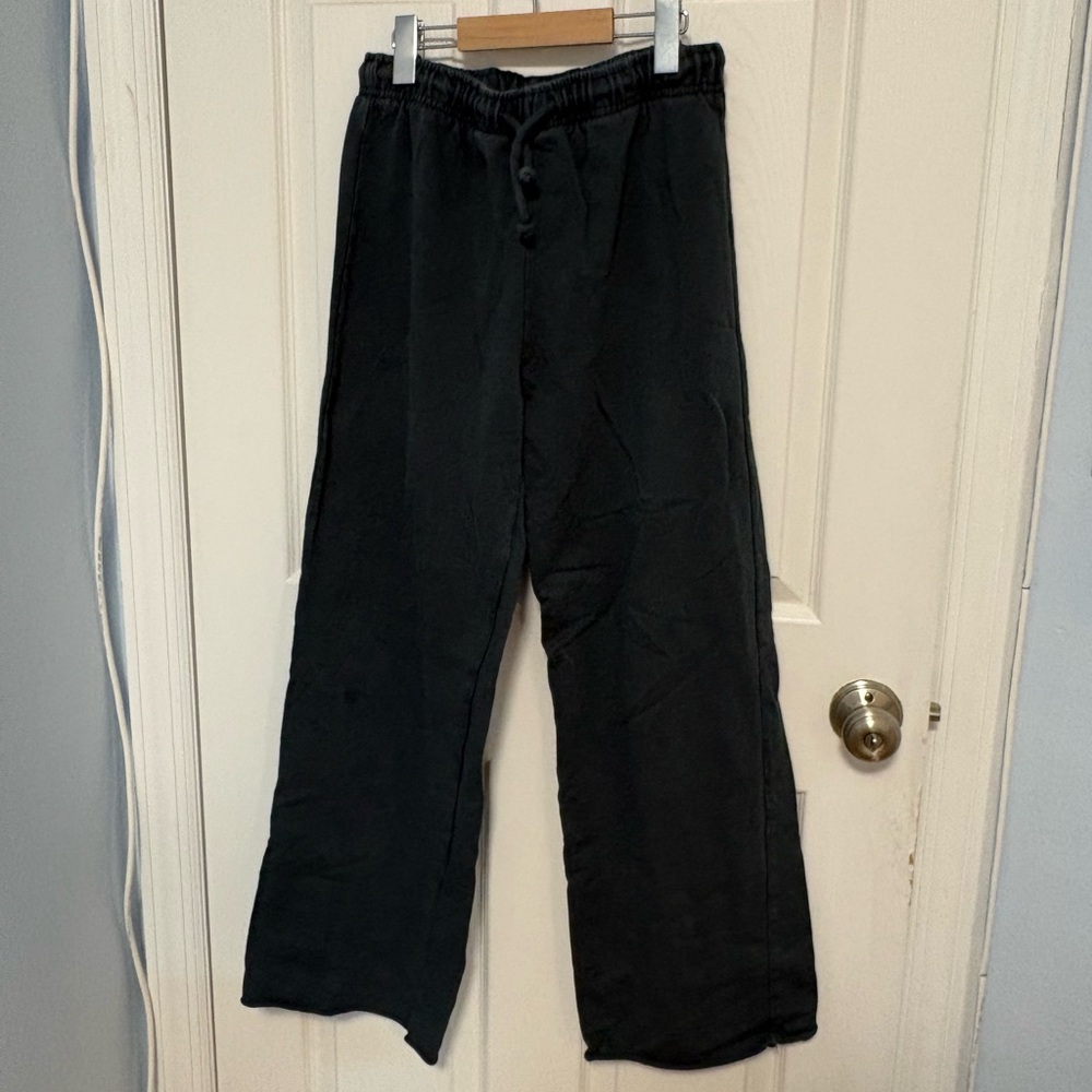 Zara Black Wide Leg Sweatpants Size S
